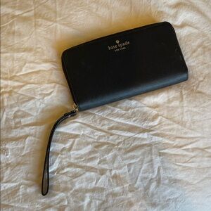 Kate Spade Black Zip-Around Wallet